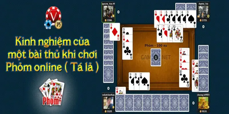 Bài phỏm sảnh và bộ ba cùng số trong game đánh phỏm online