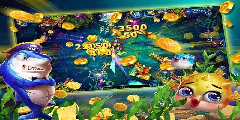 Vũ khí đa dạng như súng laser, bom điện, chế độ bắn tự động trong game Bắn Cá Xèng